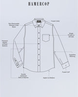 Gray With White Broad Stripe Formal Soft Cotton Shirt