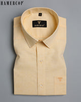 Butter Yellow Luxurios Cotton Linen Shirt
