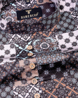 Browny Beutiful Printed Egyptian Gizza Solid Shirt Style Kurta