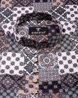 Browny Beutiful Printed Egyptian Gizza Solid Shirt Style Kurta