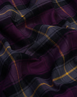 Rose Pink With Black Plaid Flannel Cotton Check Shirt