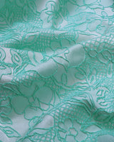 Green Gorgious Flower Printed Jacquard Designer Nehru Jacket