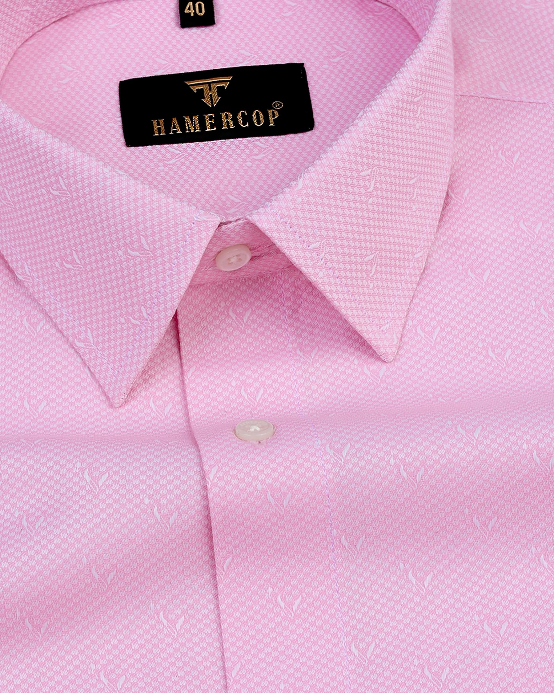 LASC Breezy Cotton Jacquard Button Front Shirt Pink SB301SJD-671 at  International Jock