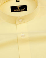 Light Yellow Heavy Oxford Solid Cotton Shirt