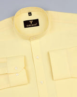 Light Yellow Heavy Oxford Solid Cotton Shirt