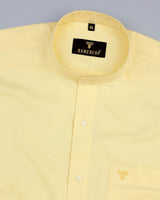 Light Yellow Heavy Oxford Solid Cotton Shirt