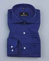 Radiant Blue Dobby Weft Stripe Premium Gizza Shirt