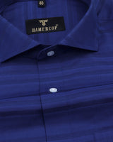 Radiant Blue Dobby Weft Stripe Premium Gizza Shirt
