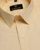 Butter Yellow Luxurios Cotton Linen Shirt
