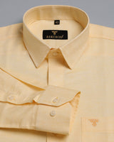 Butter Yellow Luxurios Cotton Linen Shirt
