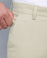 Pista Green Stretch Cotton Chinos