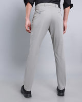 Stone Gray Stretch Cotton Chinos
