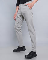 Stone Gray Stretch Cotton Chinos