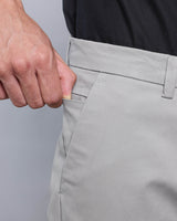 Stone Gray Stretch Cotton Chinos