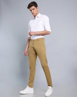 Mustard Brown Stretch Cotton Chinos