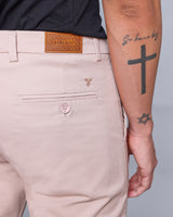 Light Dusty Pink Stretch Cotton Chinos
