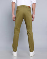 Moss Green Stretch Cotton Chinos