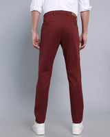 Rustic Red Stretch Cotton Chinos