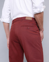 Rustic Red Stretch Cotton Chinos