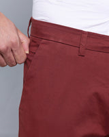 Rustic Red Stretch Cotton Chinos