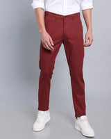 Rustic Red Stretch Cotton Chinos
