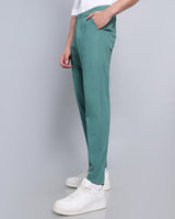 Teal Green Stretch Cotton Chinos
