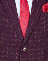 Mulberry Checkered Single Breasted Blazer