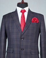 Bluewood Super Fine Checkered Single Breasted Blazer