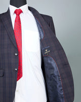 Bluewood Super Fine Checkered Single Breasted Blazer