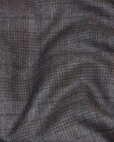 Rebel Brown Checkered Wool Rich Single Breasted Blazer