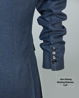 Navyblue Solid Single Breasted Wool Rich Blazer