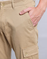 Bowery Khaki Stretch Cotton Cargo