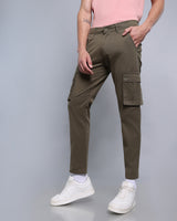 Olive Green Stretch Cotton Cargo