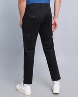 Ultra Black Stretch Cotton Cargo