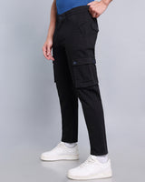 Ultra Black Stretch Cotton Cargo