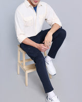 Navyblue Stretch Cotton Cargo