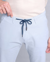 Sky Blue Stretch Cotton Shorts