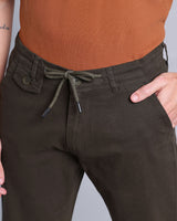 Stylish Sacramento Dark Green Stretch Cotton Shorts