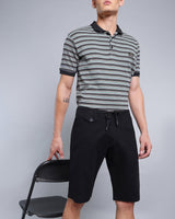 Stylish Black Jack Stretch Cotton Shorts