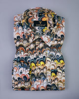Colorful Feather Printed Egyptian Gizza Shirt