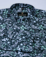 Forest With Black Cheetah Printed Premium Gizza Shirt