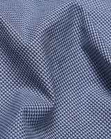 Grey And White With Black Micro Houndstooth Soft Cotton Shirt