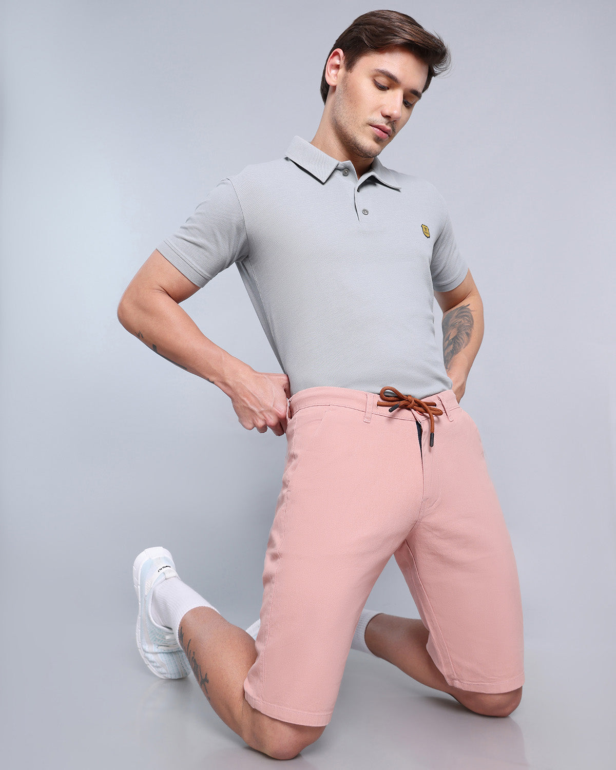 Rust Pink Stretch Cotton Shorts – Hamercop
