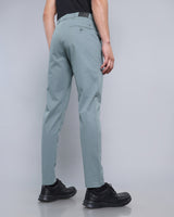 Dusty Mint Green Stretch Cotton Chinos