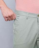 Fern Green Stretch Cotton Chinos