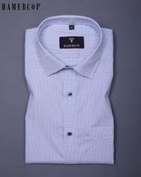 Blue Small Graph Check Premium Gizza Cotton Shirt