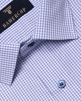 Blue Small Graph Check Premium Gizza Cotton Shirt