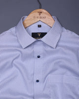 Blue Small Graph Check Premium Gizza Cotton Shirt