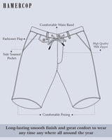 Stylish Midnight Navyblue Stretch Cotton Shorts