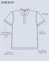 Metal Black Pique Pima Stylised Polo Tee
